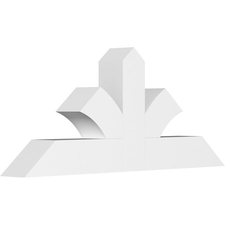 Ekena Millwork Richland Architectural Grade PVC Gable Bracket, 36"W x 15"H x 4"D x 4"F, 10/12 Pitch GBP036X15X0404RIC00